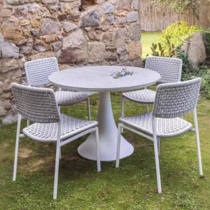 Mesa exterior redonda Dekton Lausanne